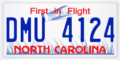 NC license plate DMU4124