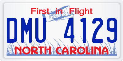 NC license plate DMU4129