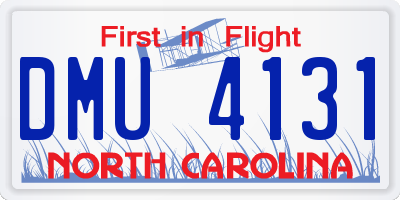 NC license plate DMU4131