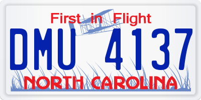 NC license plate DMU4137