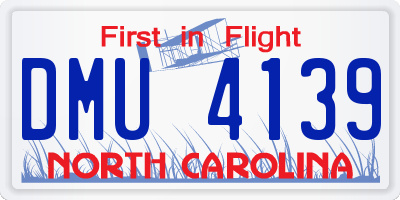 NC license plate DMU4139