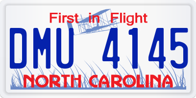 NC license plate DMU4145