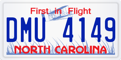 NC license plate DMU4149