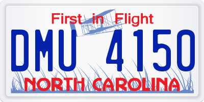 NC license plate DMU4150