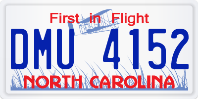 NC license plate DMU4152
