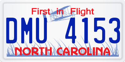 NC license plate DMU4153