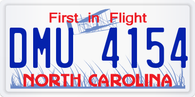 NC license plate DMU4154