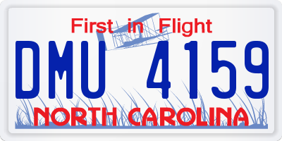NC license plate DMU4159