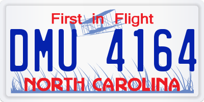 NC license plate DMU4164