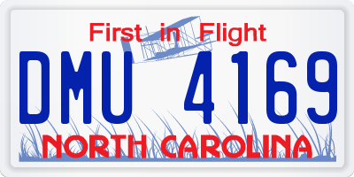 NC license plate DMU4169