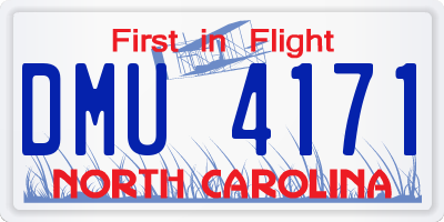 NC license plate DMU4171