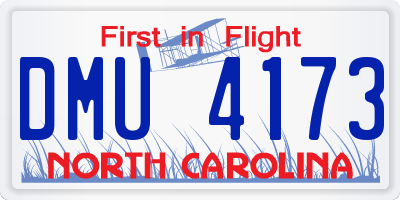 NC license plate DMU4173