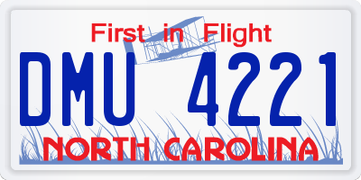 NC license plate DMU4221