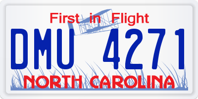 NC license plate DMU4271