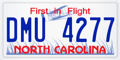 NC license plate DMU4277