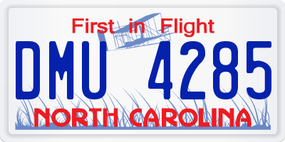 NC license plate DMU4285