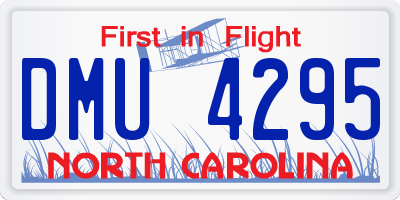 NC license plate DMU4295