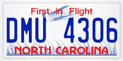 NC license plate DMU4306