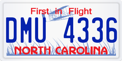 NC license plate DMU4336