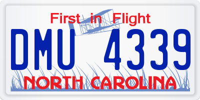 NC license plate DMU4339