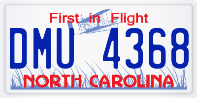 NC license plate DMU4368