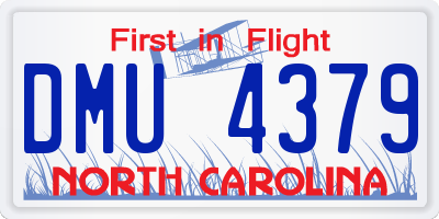 NC license plate DMU4379