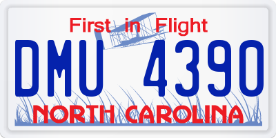 NC license plate DMU4390