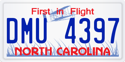 NC license plate DMU4397