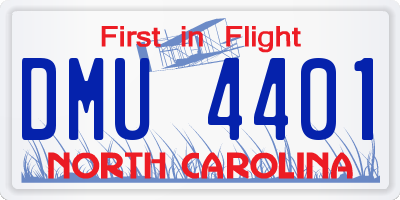 NC license plate DMU4401