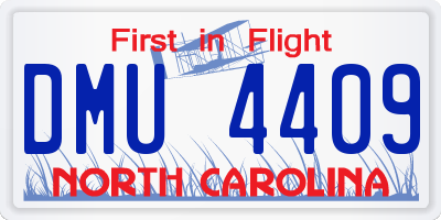 NC license plate DMU4409