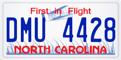 NC license plate DMU4428