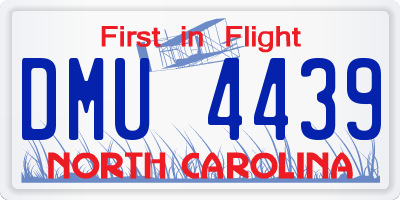 NC license plate DMU4439