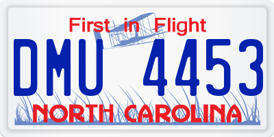 NC license plate DMU4453