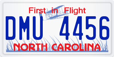 NC license plate DMU4456