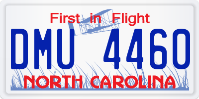 NC license plate DMU4460