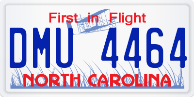 NC license plate DMU4464