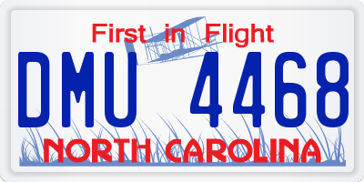NC license plate DMU4468