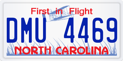 NC license plate DMU4469