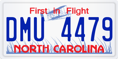 NC license plate DMU4479