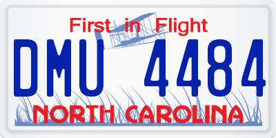 NC license plate DMU4484