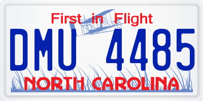 NC license plate DMU4485