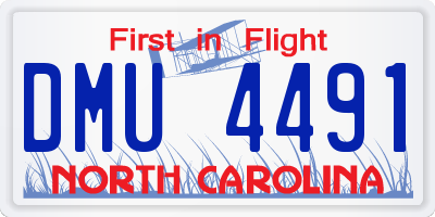 NC license plate DMU4491