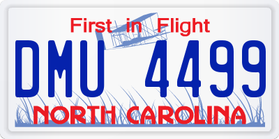NC license plate DMU4499