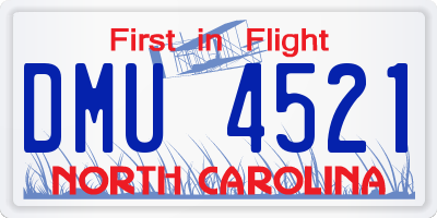 NC license plate DMU4521