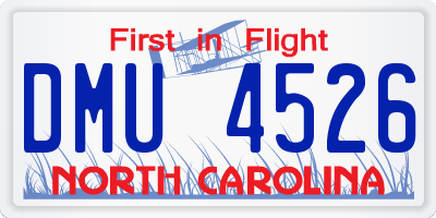 NC license plate DMU4526