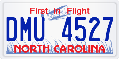 NC license plate DMU4527