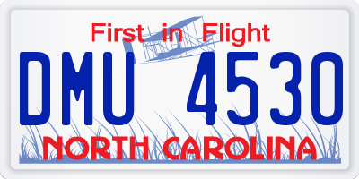 NC license plate DMU4530