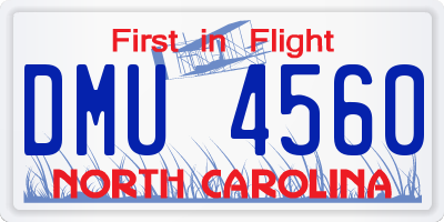 NC license plate DMU4560