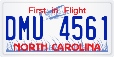 NC license plate DMU4561