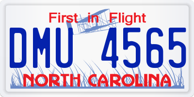 NC license plate DMU4565